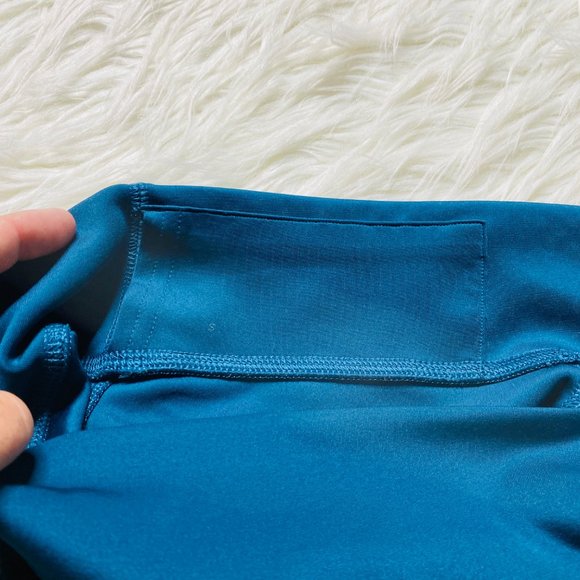 Adidas Women's Climalite Designed 2 Move Colorblock Tights Blue Black Size S - Picture 4 of 12